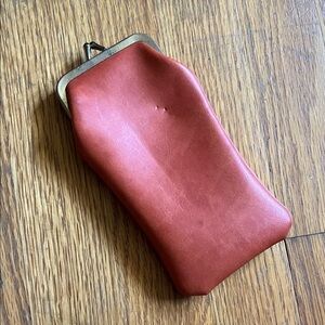 Faux Leather Glasses Case / Coin Purse with Clasp